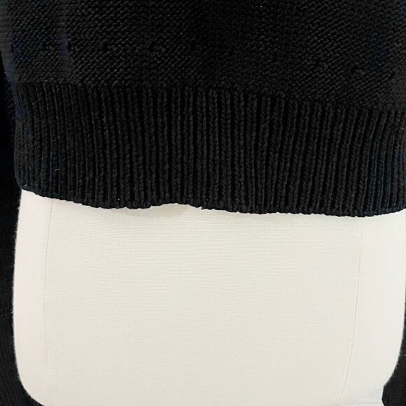 T by Alexander Wang Tape Yarn Crewneck Knitted Sweater Black Size Small - Picture 3 of 8